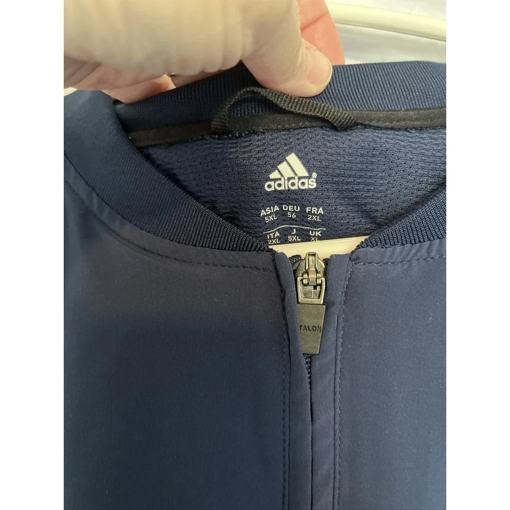 Adidas Men's Navy Blue Short Sleeve Quarter Zip Golf Pullover  XL(UK)